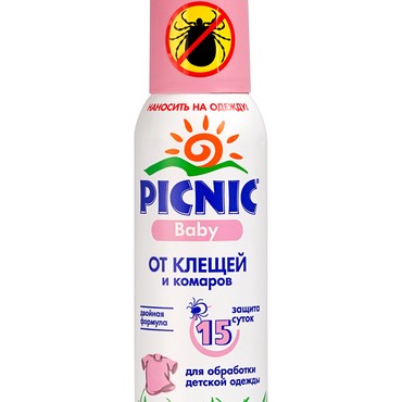 Аэрозоль Арнест Picnic Baby от комаров и клещей 125мл