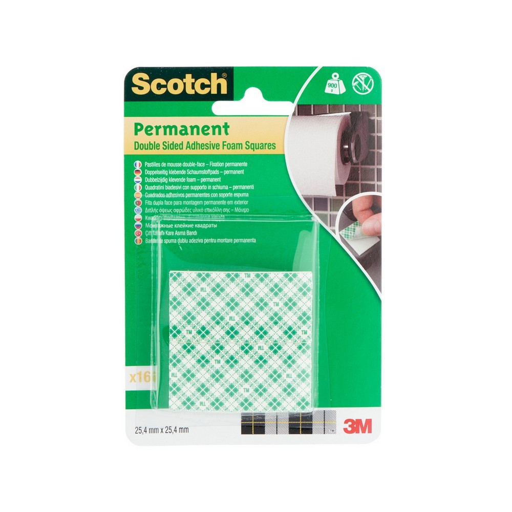 

Квадраты монтажные Scotch клейкие двусторонние 16шт