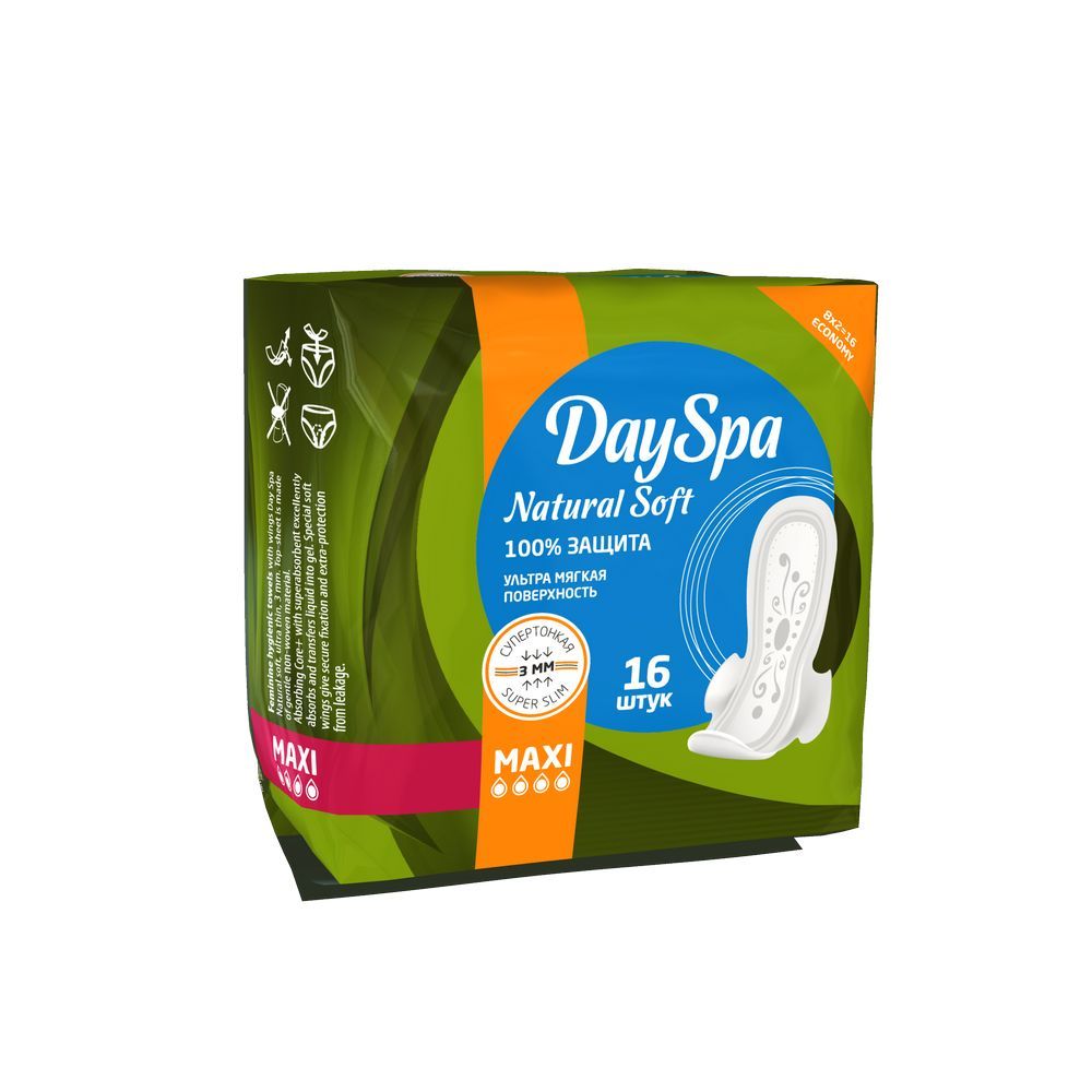 

Женские прокладки Day Spa Natural Soft Maxi 16шт
