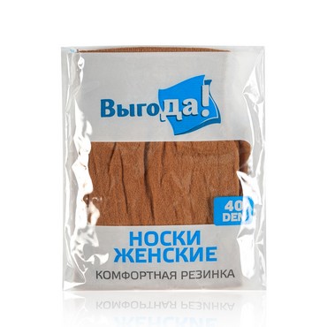 Женские носки Выгода капроновые , 40den , бежевые