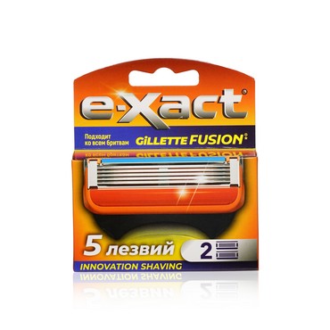 Кассеты для бритья E-Xact с увлажняющей полоской 5 лезвий 2шт