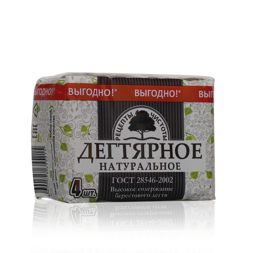 

Туалетное мыло Рецепты Чистоты " дегтярное " 4*70г