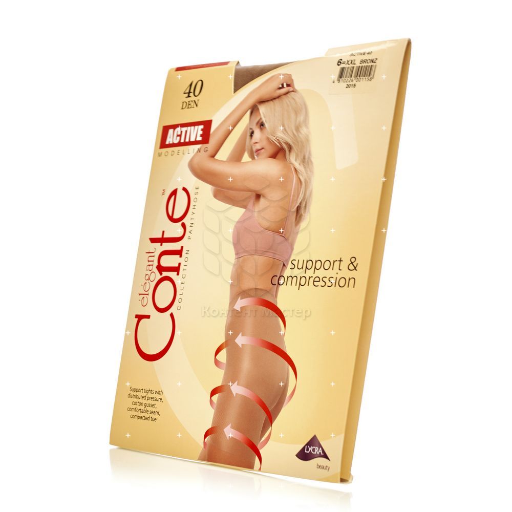 

Женские колготки Conte Active 40den Bronz 6 размер