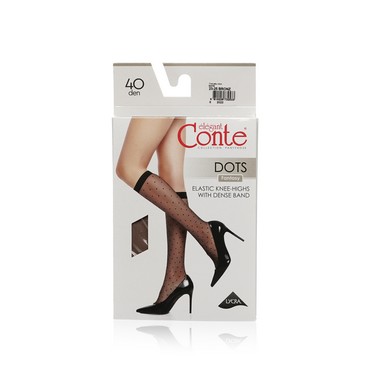 Женские капроновые гольфы Conte Fantasy , dots , Bronz , р.23-25