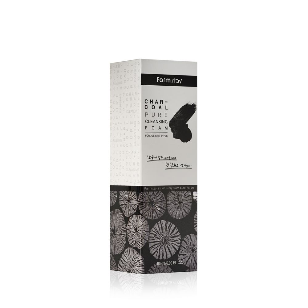 

Очищающая пенка FarmStay для лица " Charcoal Pure Cleansing Foam " с древесным углем 180мл