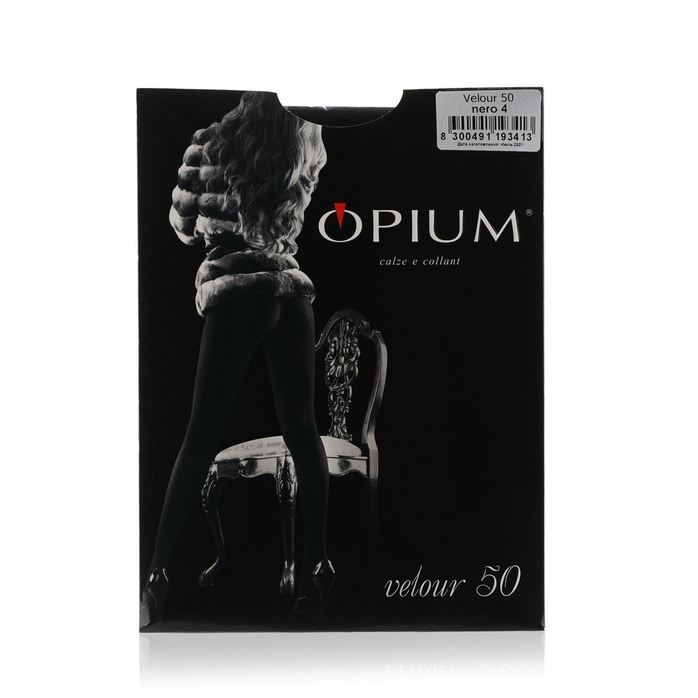 

Женские колготки Opium Velour 50den Nero 4 размер