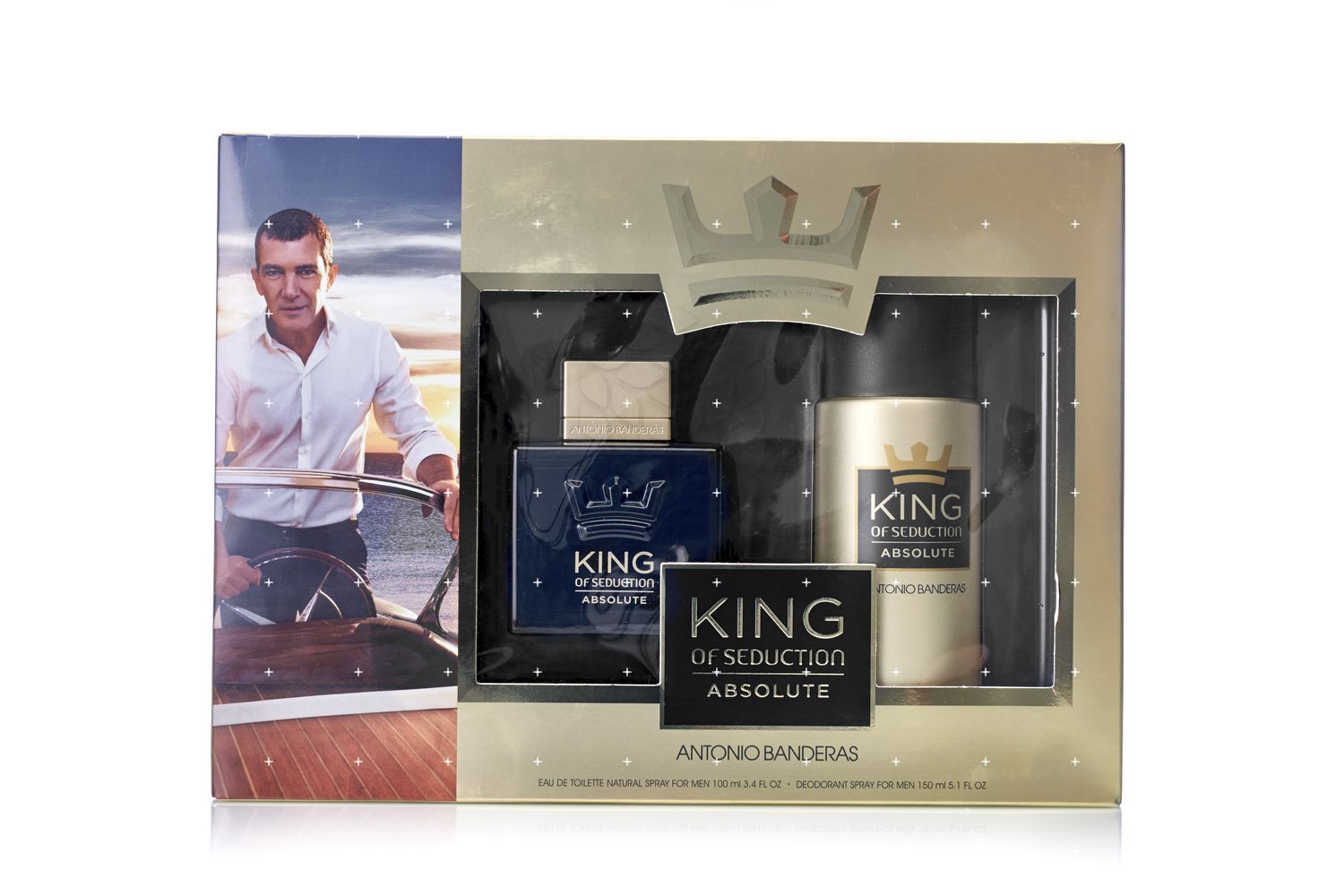 Absolute king. Antonio Banderas King of Seduction туалетная вода 100 мл. Antonio Banderas King of Seduction absolute туалетная вода 100 мл. Antonio Banderas King of Seduction дезодорант 150 мл\. Antonio Banderas King of Seduction набор.