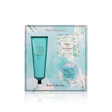 Женский подарочный набор " Mint & Eucalyptus " ( гель для душа 110мл + лосьон для тела 50мл + соль для ванн 100г )