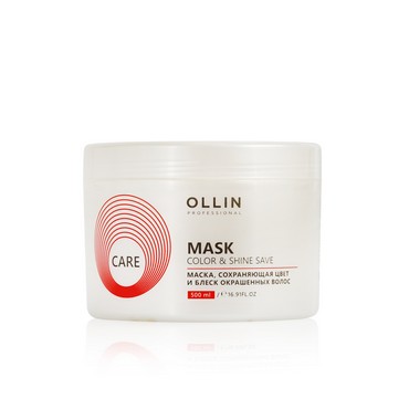 Маска для волос Ollin Professional Color & Shine save сохраняющая цвет и блеск окрашенных волос 500мл