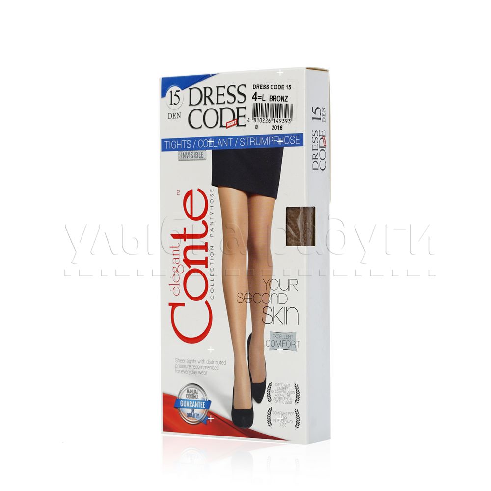 

Женские колготки Conte Code Dress Code 8den Bronz 4 размер
