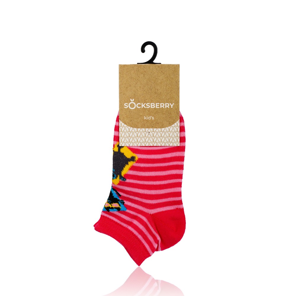 

Детские носки Socksberry KS-0020 укороченные " Кот на малиновом " р.16