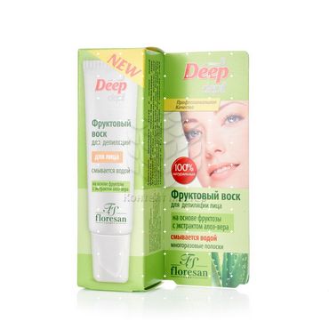 Фруктовый воск Floresan DEEP depil для депиляции лица , на основе фруктозы , с экстрактом алоэ-вера 15мл