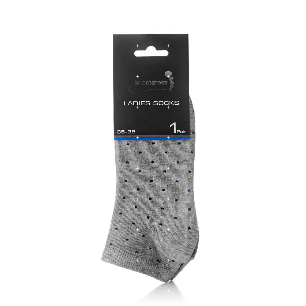 

Женские носки InComfort Mode Trainer Liner трикотажные Grey / Black small dots р.35-37