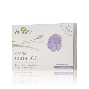 Капсулы Mirrolla " Масло льняное " 100шт
