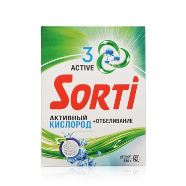 Порошок для стирки белья Sorti Активный кислород 350г