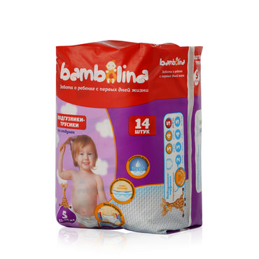 Подгузники - трусики Bambolina для детей 12-18кг 14шт