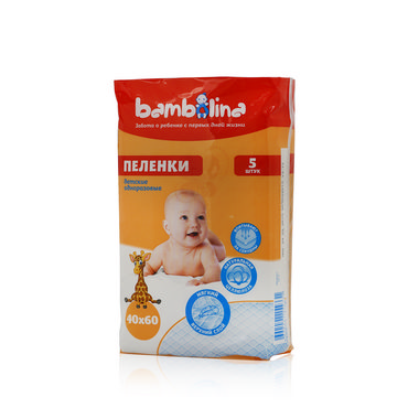 Детские пеленки Bambolina 40*60см 5шт