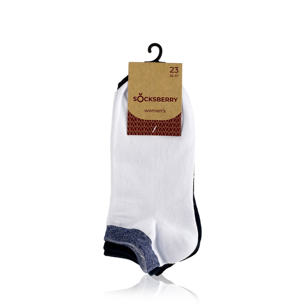 

Женские носки Socksberry WO14374 Черный + Синий + Белый , р.23 , 3 пары