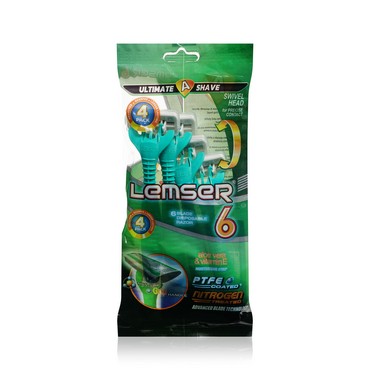 Одноразовые станки для бритья Lemser 6 лезвий 4шт