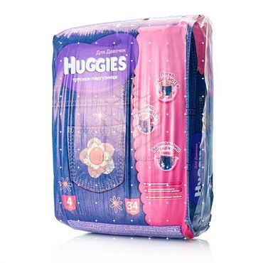 Подгузники Huggies Little Walkers для девочек 9-14кг 34шт