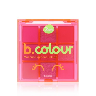 Палетка теней для век 7 days b.colour UVglow 01 , Electric , 9г