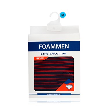 Мужские трусы - слипы Foammen Fo90544 , синие в красную полоску , M