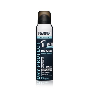 Мужской дезодорант - антиперспирант Foammen Dry Protect " Invisible 48H " 150мл