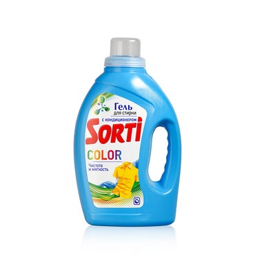 Гель для стирки цветного белья Sorti Color чистота и мягкость 1,2л