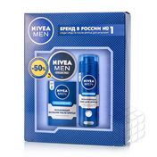 Мужской набор Nivea " Мужской уход " ( увлажняющая пена для бритья " Классическая " 200мл + увлажняющий бальзам после бритья " Классический " 100мл + крем для лица 75мл )