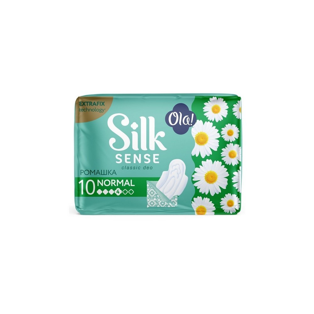 

прокладки Ola! silk sense Classic wings singles ароматизированные , толстые " Солнечная ромашка " Normal 10шт