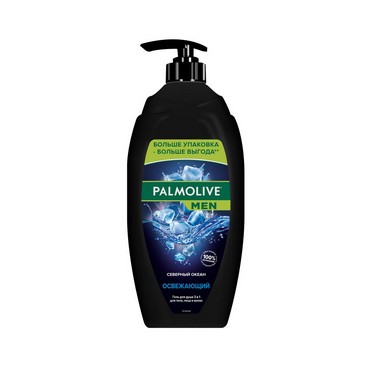 Гель для душа + шампунь для волос Palmolive Men " Северный океан " 2в1 750мл