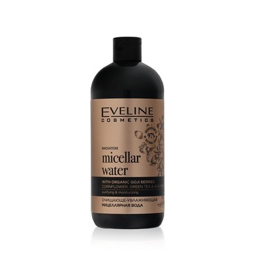 Очищающе - увлажняющая мицеллярная вода для лица Eveline Organic Gold 500мл