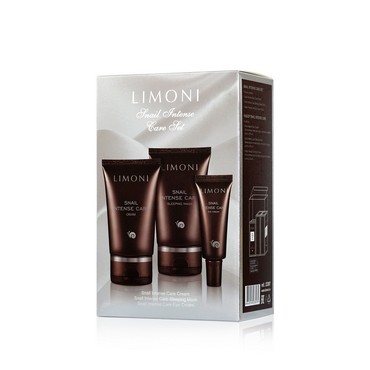 Женский Подарочный набор LIMONI Snail Intense Care ( крем для лица + ночная маска + крем для век )