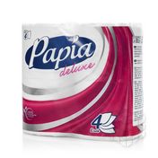 Туалетная бумага PAPIA Deluxe 4х-слойная , белая 4шт