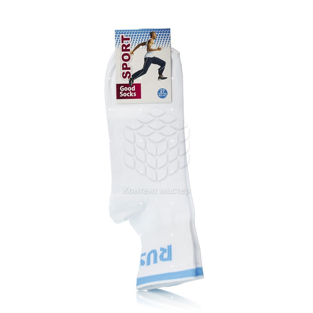 

Мужские носки Good Socks Sport трикотажные белые р.27