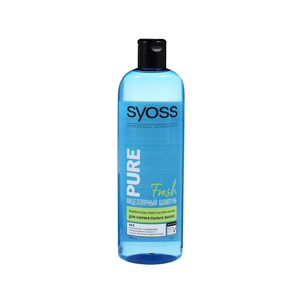 

Мицеллярный шампунь Syoss Pure " Fresh " для нормальных волос 500мл