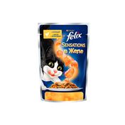 Влажный корм для взрослых кошек Felix Sensations с курицей в желе с морковью 85г
