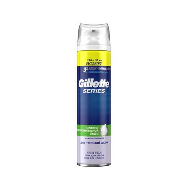 Пена для бритья Gillette Series Алоэ для чувствительной кожи 300мл