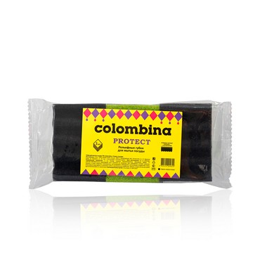Губки для мытья Colombina " рельефные " черные 3шт