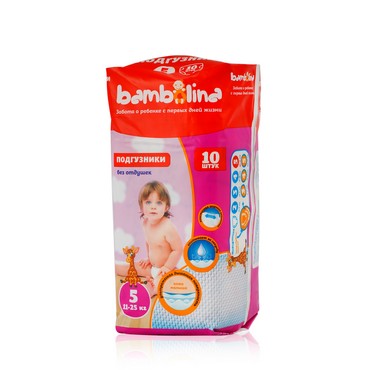 Подгузники Bambolina для детей р.5 11-25кг 10шт