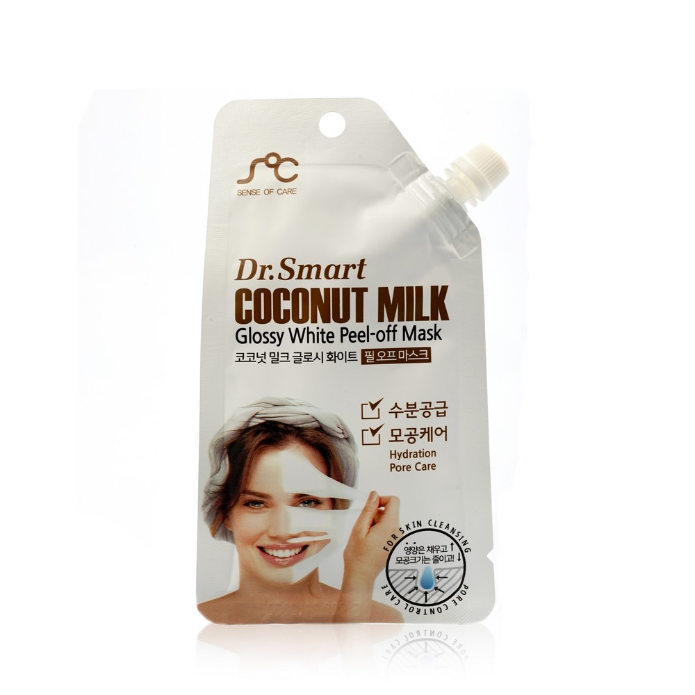 

Маска - пленка для лица Dr. Smart Glossy White Peel-Off coconut milk 25г