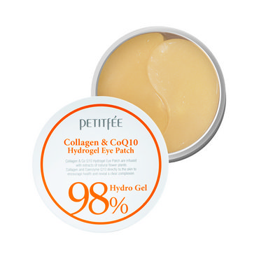 Гидрогелевые патчи для области вокруг глаз PETITFEE " Collagen & Co Q10 " с коллагеном и коэнзимом Q10 60шт