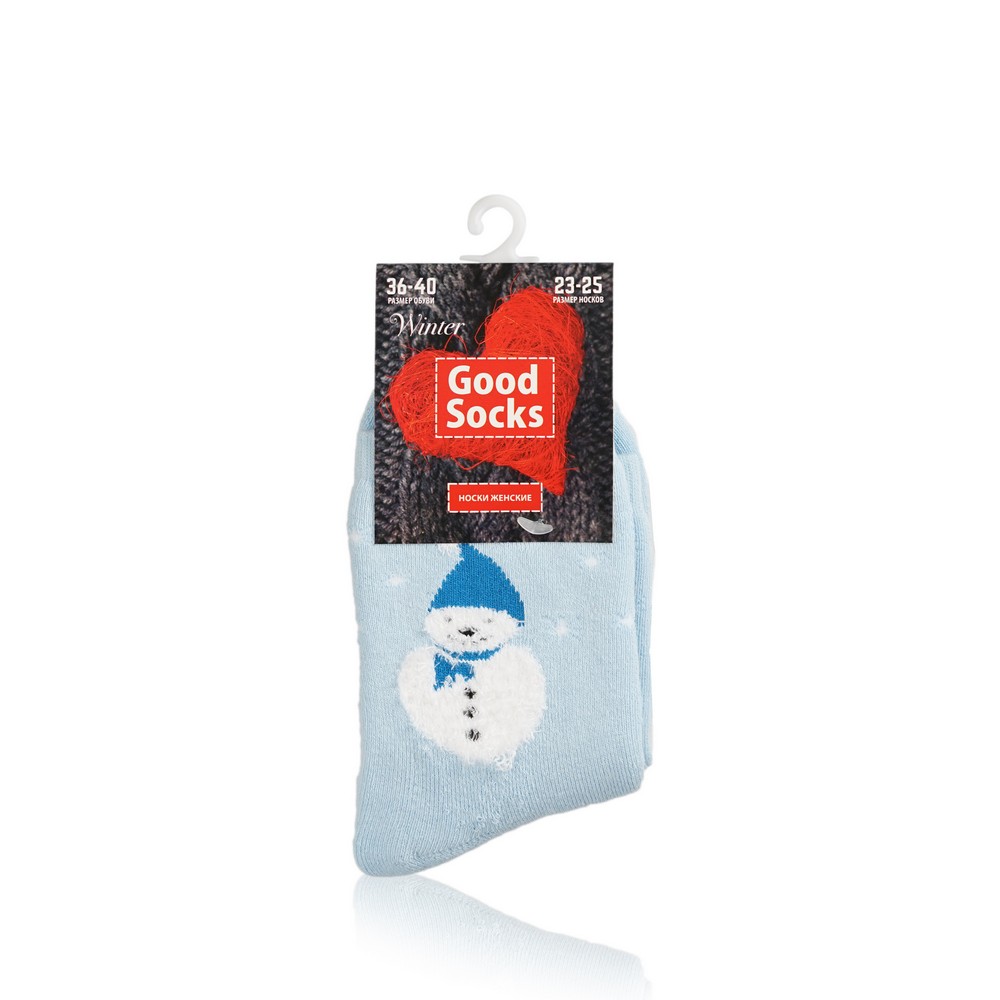 

Женские носки Good Socks AW 19/28, WAT81266-91A " Снеговик " махровые , с аппликацией