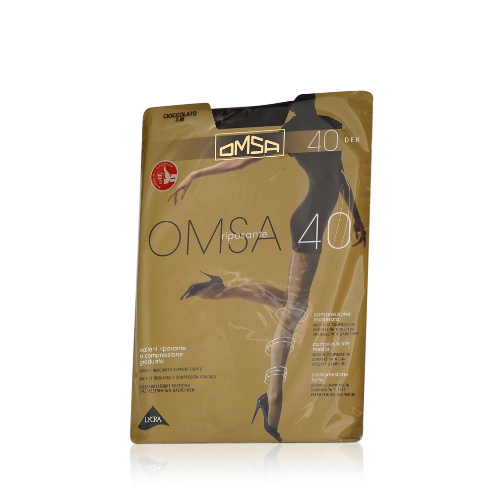 

Женские колготки Omsa Riposante 40den Cioccolato 3 размер