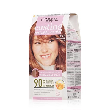 Ухаживающая краска для волос L'Oreal Paris Casting natural gloss 723 Пряничный латте