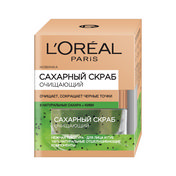 Сахарный скраб для лица L'Oreal Paris очищающий " 3 натуральных сахара + киви " 50мл