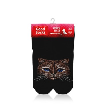 Женские носки Good Socks C1438 трикотажные , черные , р.23-25