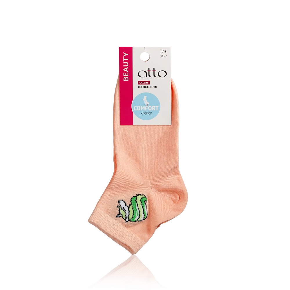 

Женские трикотажные носки Atto Beauty " Unicorn 1 " персиковые р.23
