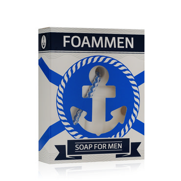 Туалетное мыло Foammen мужское , твердое , фигурное " Якорь " 100г