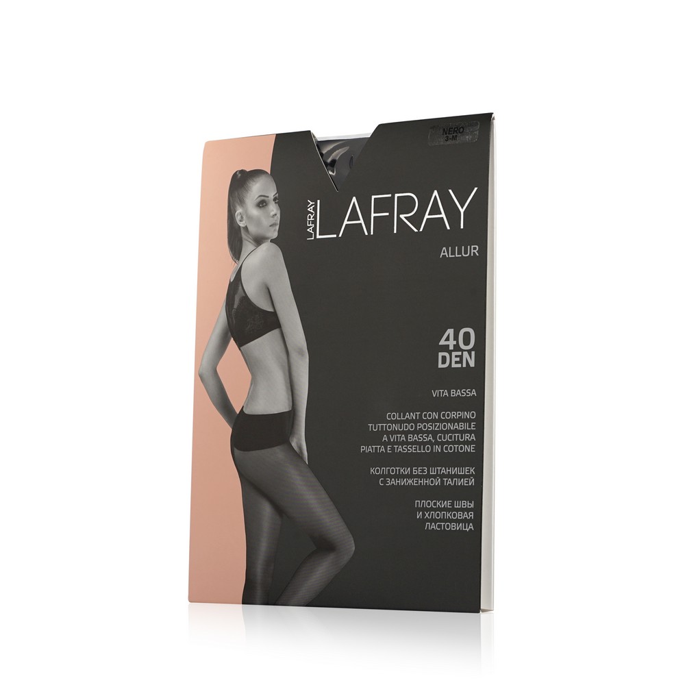 

Женские колготки La Fray Emotion с заниженной талией 40den Nero 3 размер